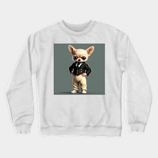 Chihuahua in suit Crewneck Sweatshirt